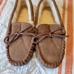 BearPaw Brown Kids Moccasins